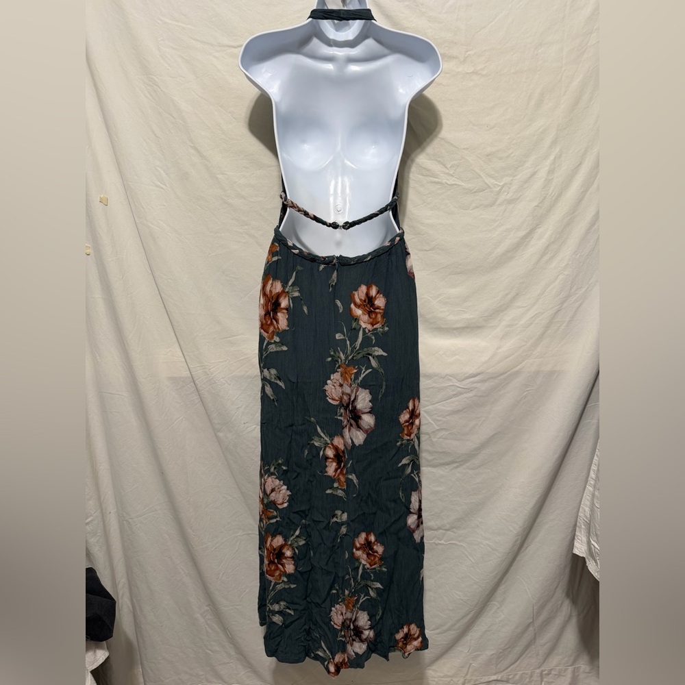 ILLA ILLA Dark Teal Floral Maxi Dress Size S - Picture 4 of 8